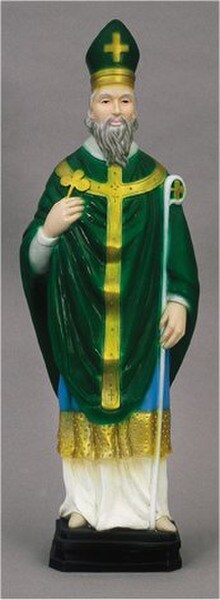 Patron Saint Patrick Color Garden Statue of Ireland